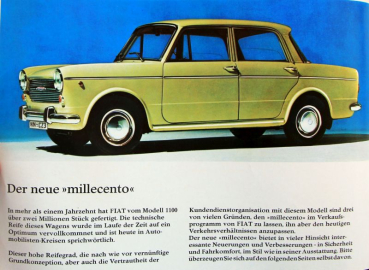 NSU Neckar 1100 Modellprogramm 1965 Automobilprospekt (10328)